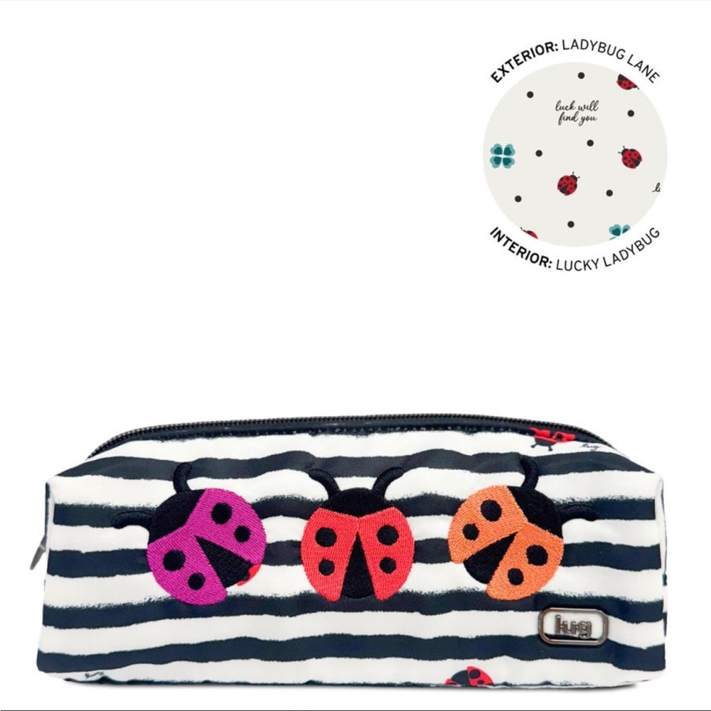 Lug Embroidered Jib Zip Pouch Ladybug Lane
